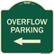 Signmission Overflow Parking with Left Arrow Heavy-Gauge Aluminum Architectural Sign, 18" x 18", G-1818-23516 A-DES-G-1818-23516 - alternate 1